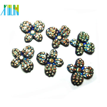 DIY fashion beads jewelry resin bronze rhinestone butterfly